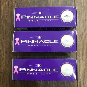 Pinnacle 1 Gold Lady Golf  Balls White W/ Pink Ribbon 3 x 3 Packs (BRAND NEW)